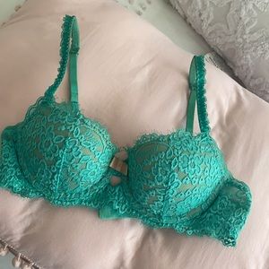Aerie Teal Lace Push Up Bra 34A